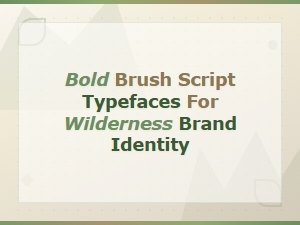 Bold Brush Script Typefaces for Wilderness Brand Identity